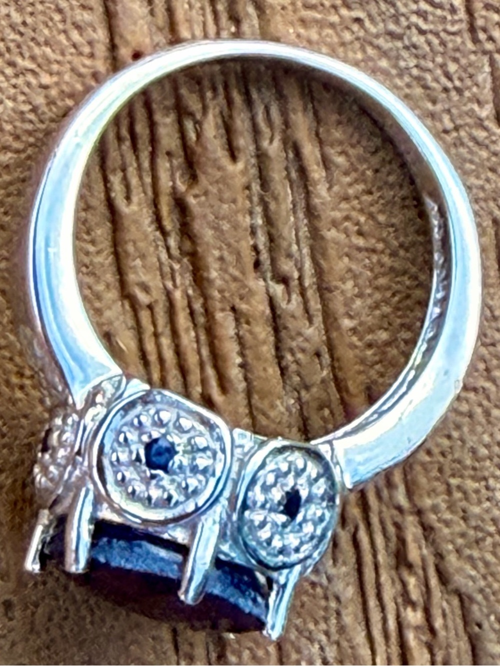 AAA 3.12 CTW Blue Sapphire Diamond 14K White Gold Over Silver Ring Size 7 - Picture 5 of 11